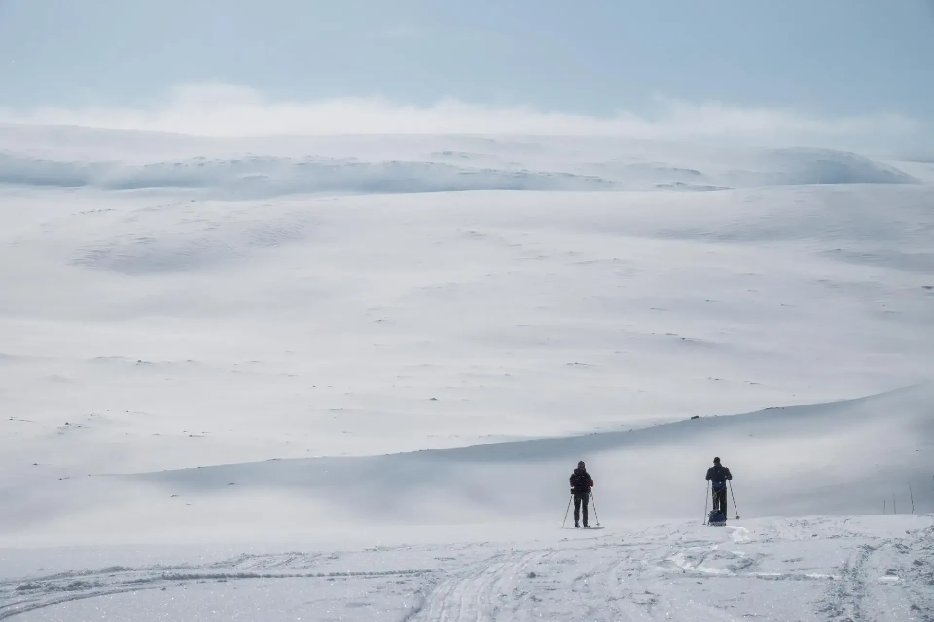 Talvivaelluksella Lapissa Käsivarren erämaassa