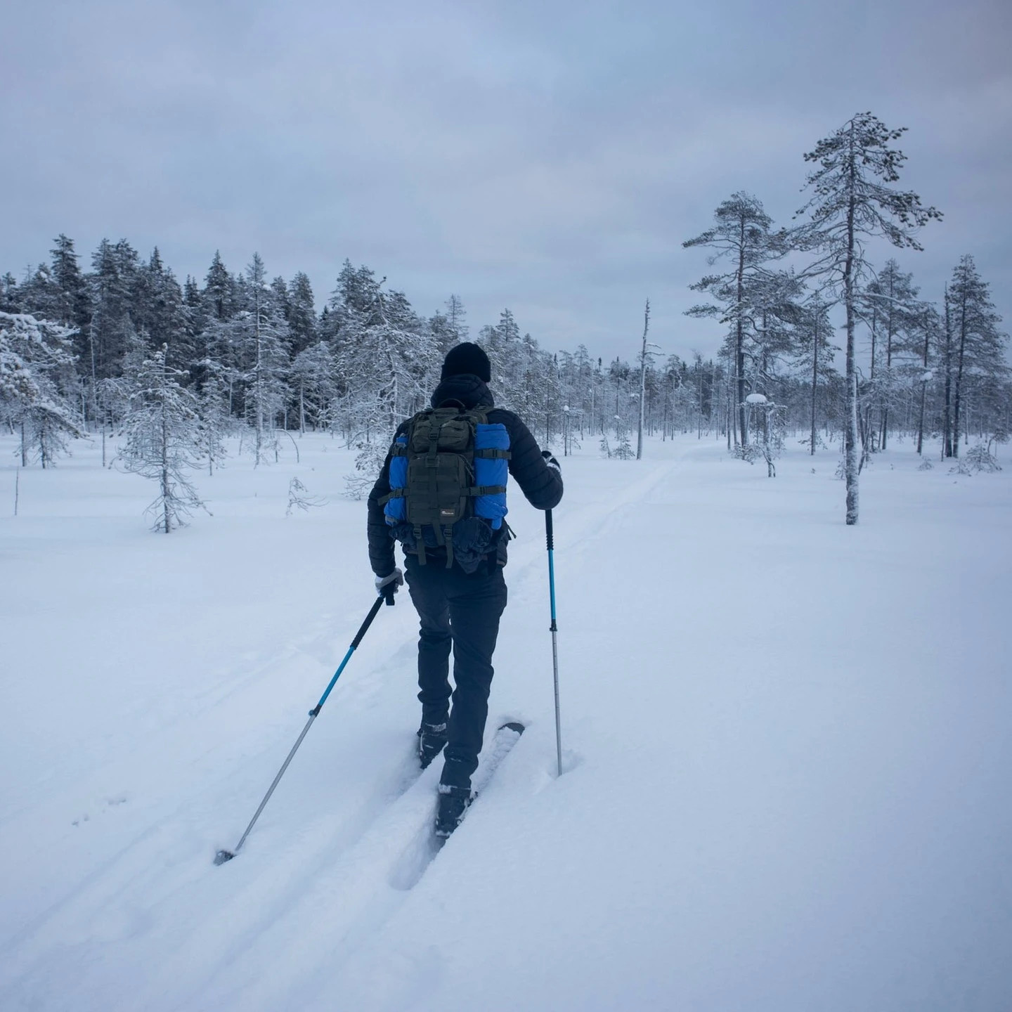 Winterwanderung in Finnland